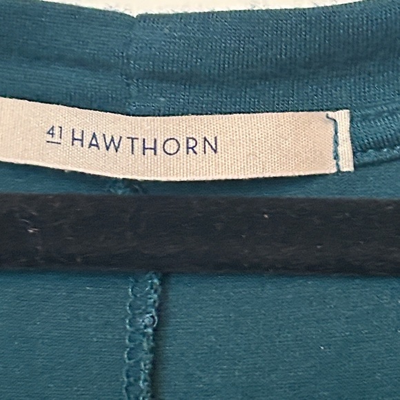 41 Hawthorn Teal Knit Tunic MED Top Dolman Sleeves Made in USA - Picture 3 of 9